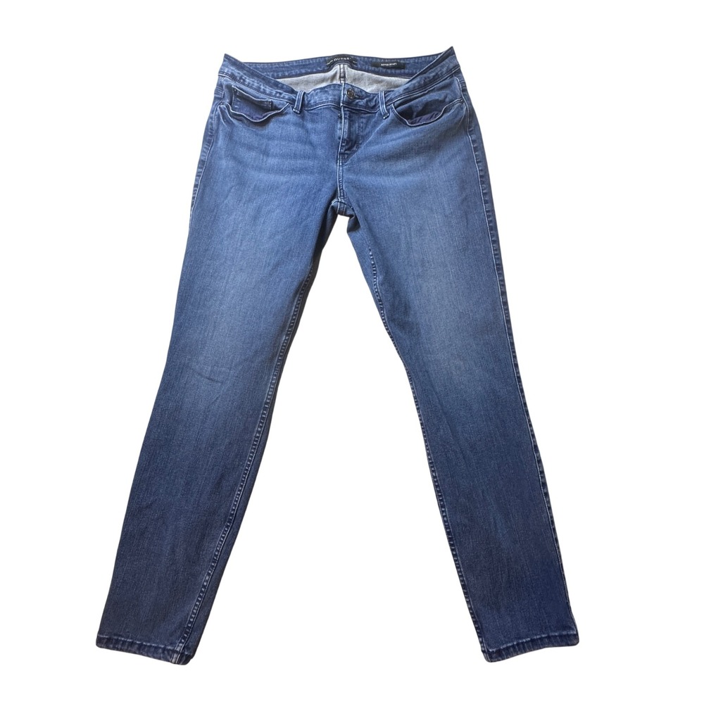 GUESS Jeans Womens 32 Blue Power Skinny Low Rise Stretch Denim Pants WB9AB2D3S00